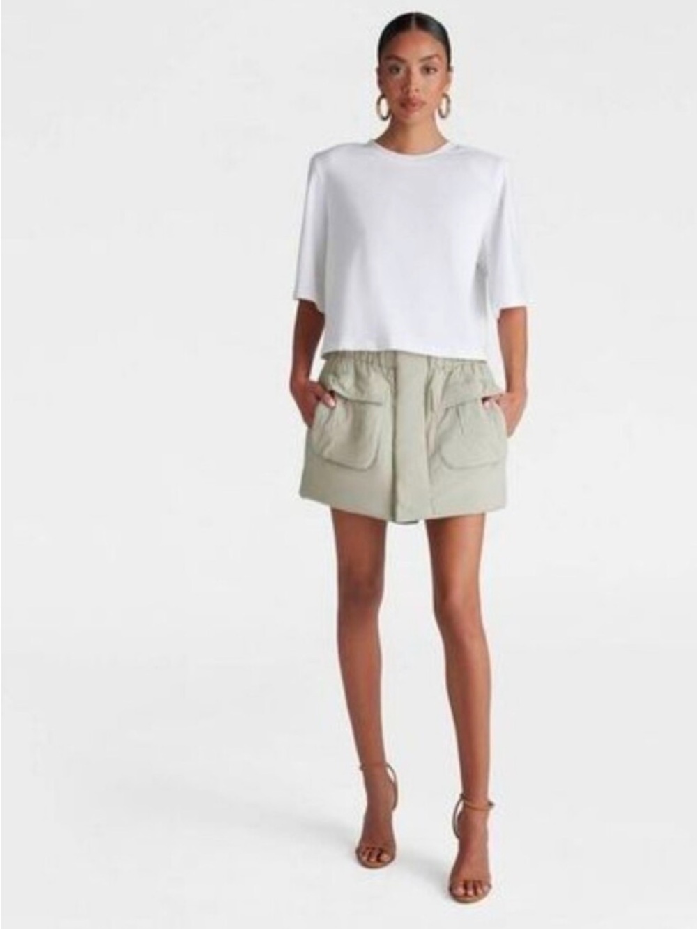 Sage Green Cargo Skort
